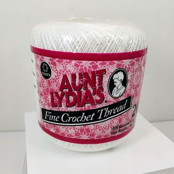 Aunt Lydia's Fine Crochet Thread Size 20-White NWT Coats and Clark - Picture 1 of 11